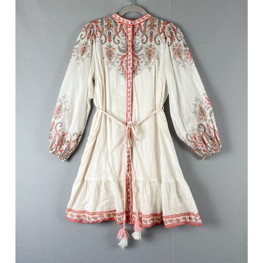 City Chic Chloe Placement Dress Womens 14 Ivory Floral‎ Paisley Boho Peasant NWT